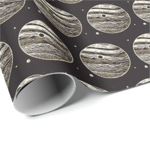 SF Jupiter Woodcut 1 Geschenkpapier