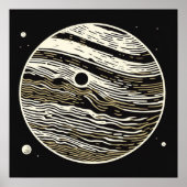 SF Jupiter Woodcut 1 Poster (Vorne)