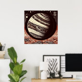 SF Jupiter Woodcut 2 Poster (Heimbüro)