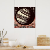 SF Jupiter Woodcut 2 Poster (Küche)