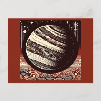 SF Jupiter Woodcut 2 Postkarte