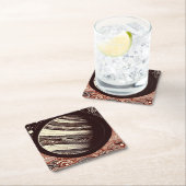 SF Jupiter Woodcut 2 Rechteckiger Pappuntersetzer (Vor Ort)