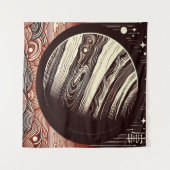 SF Jupiter Woodcut 2 Wandteppich (Vorderseite (Horizontal))