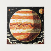 SF Jupiter Woodcut 3 Wandteppich (Vorderseite)