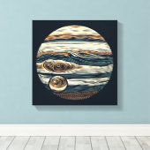 SF Jupiter Woodcut 4 Leinwanddruck (Insitu (Holzboden))