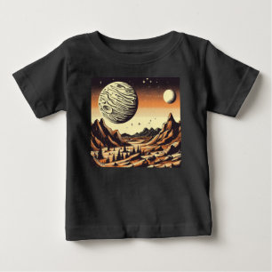 SF Mars Landschaft Holzschnitt 1 Baby T-shirt