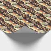 SF Mars Landschaft Holzschnitt 1 Geschenkpapier (Ecke)