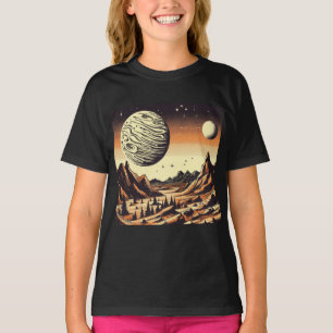 SF Mars Landschaft Holzschnitt 1 T-Shirt