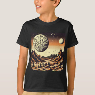SF Mars Landschaft Holzschnitt 1 T-Shirt