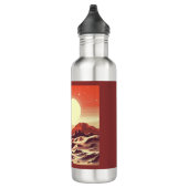SF Mars Landschaft Holzschnitt 2 Edelstahlflasche (Rechts)