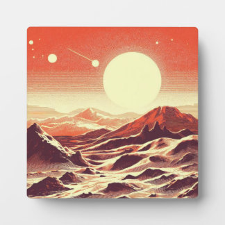 SF Mars Landschaft Holzschnitt 2 Fotoplatte