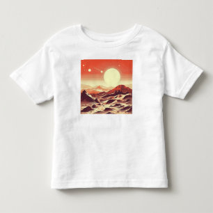 SF Mars Landschaft Holzschnitt 2 Kleinkind T-shirt