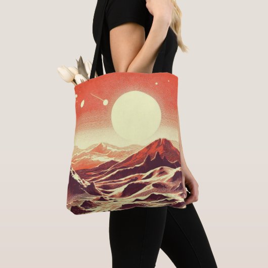 SF Mars Landschaft Holzschnitt 2 Tasche (Von Nahem)