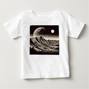 SF Mars Landschaft Holzschnitt 3 Baby T-shirt