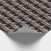 SF Mars Landschaft Holzschnitt 3 Geschenkpapier (Ecke)