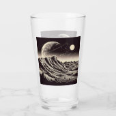 SF Mars Landschaft Holzschnitt 3 Glas (Rückseite)