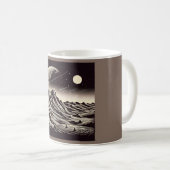 SF Mars Landschaft Holzschnitt 3 Kaffeetasse (VorderseiteRechts)
