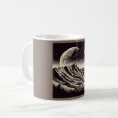 SF Mars Landschaft Holzschnitt 3 Kaffeetasse (Vorderseite Links)