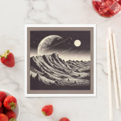 SF Mars Landschaft Holzschnitt 3 Serviette (Beispiel)