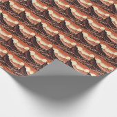 SF Mars Landschaft Holzschnitt 4 Geschenkpapier (Ecke)