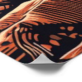SF Mars Landschaft Holzschnitt 4 Poster (Ecke)