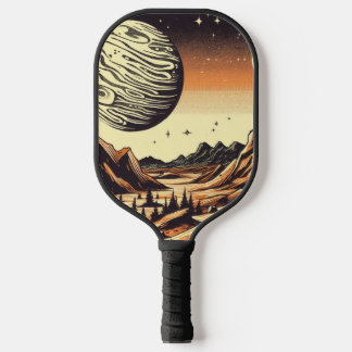 SF Marslandschaft Woodcut (1) Pickleball Schläger