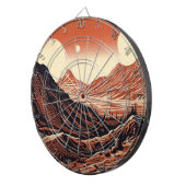 SF Marslandschaft Woodcut (4) Dartscheibe (Vorderseite rechts)