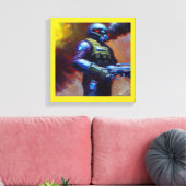 SF - Militärischer Held 4 Leinwanddruck (Insitu (Wohnzimmer))