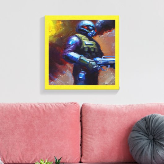 SF - Militärischer Held 4 Leinwanddruck (Insitu (Wohnzimmer))