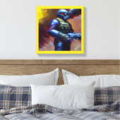 SF - Militärischer Held 4 Leinwanddruck (Insitu (Schlafzimmer))