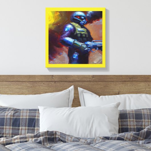 SF - Militärischer Held 4 Leinwanddruck (Insitu (Schlafzimmer))