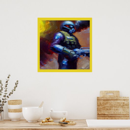 SF - Militärischer Held 4 Poster (Küche)