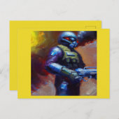 SF - Militärischer Held 4 Postkarte (Vorne/Hinten)