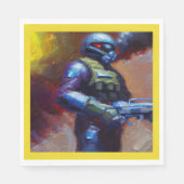 SF - Militärischer Held 4 Serviette (Vorderseite)