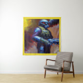 SF - Militärischer Held 4 Wandteppich (Beispiel)