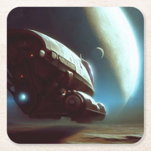 SF Orbit/s-Raumfahrt 1 Rechteckiger Pappuntersetzer