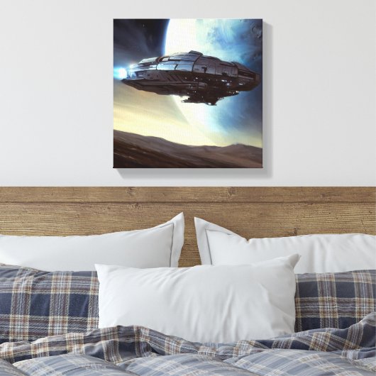 SF Orbit Spaceship 2 Leinwanddruck (Insitu (Schlafzimmer))