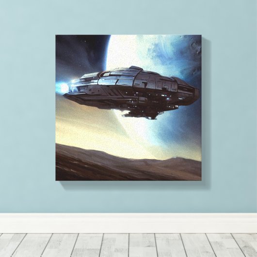 SF Orbit Spaceship 2 Leinwanddruck (Insitu (Holzboden))