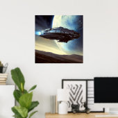 SF Orbit Spaceship 2 Poster (Heimbüro)