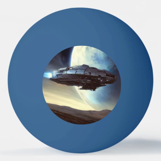 SF Orbit Spaceship (2) Tischtennisball (Vorderseite)