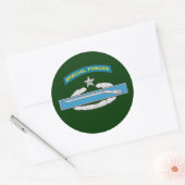 SF Q-Tab und CIB mit zweiter Auszeichnung Runder Aufkleber (Umschlag)