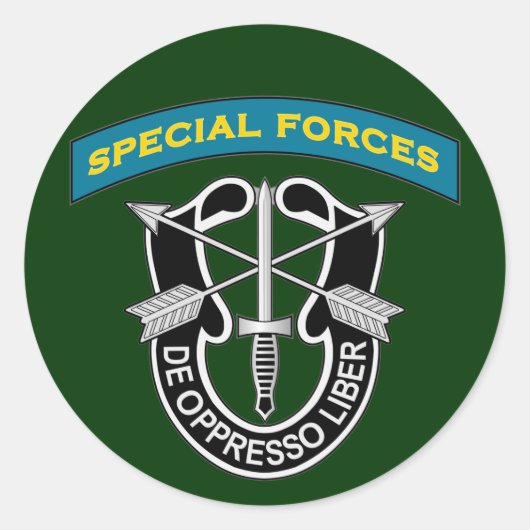 SF Q-Tab und DUI - de oppresso liber Runder Aufkleber (Vorderseite)