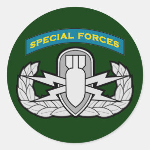 SF Q-Vorsprung und EOD-Abzeichen Runder Aufkleber