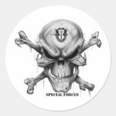 SF Skull Runder Aufkleber (Vorderseite)