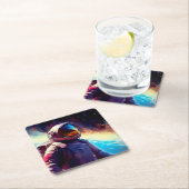 SF Space Hero 1 Rechteckiger Pappuntersetzer (Vor Ort)