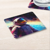 SF Space Hero 1 Rechteckiger Pappuntersetzer (angewinkelt)