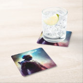 SF Space Hero 3 Rechteckiger Pappuntersetzer (Vor Ort)