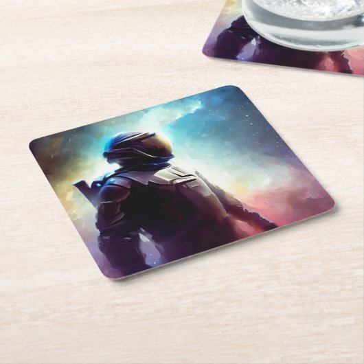 SF Space Hero 3 Rechteckiger Pappuntersetzer (angewinkelt)