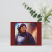 SF Space Hero 4 Postkarte (Stehend Vorderseite)