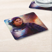 SF Space Hero 4 Rechteckiger Pappuntersetzer (angewinkelt)